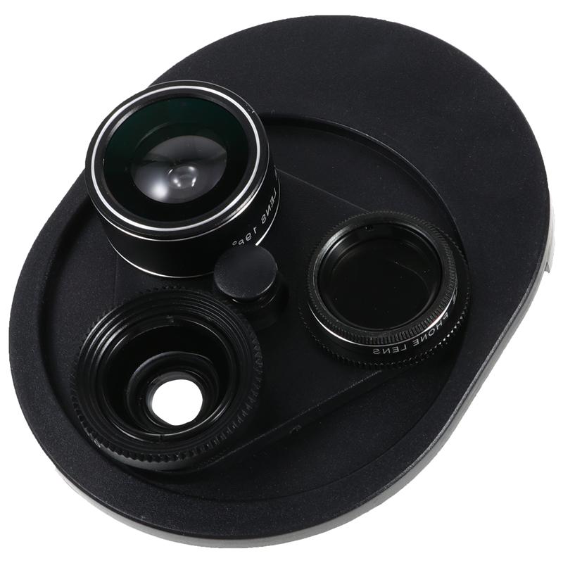1pc 4 1 기능 휴대 전화 렌즈 렌 HD 카메라 렌즈 유니버설 아이폰 안드로이드 전화 렌즈